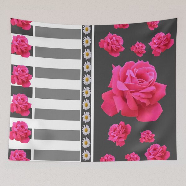 Item preview,  GREY & WHITE PINK ROSES ABSTRACT  designed and sold by sharlesart.