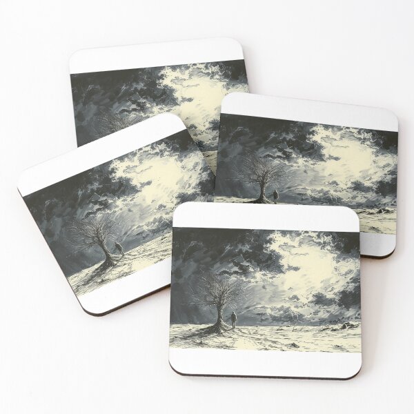 Item preview, Man walking towards lone tree at night designed and sold by palmyst.