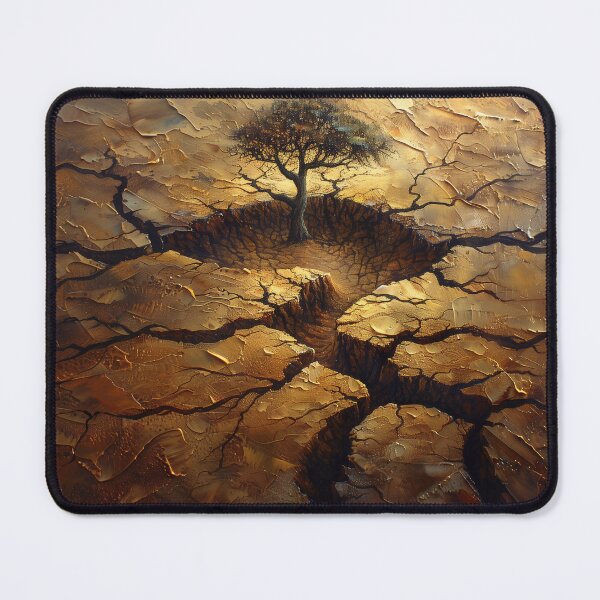 Item preview, Tree on cracked ground in desert designed and sold by palmyst.