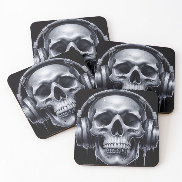 Item preview, Skull With Headphones designed and sold by Topmaxdesign.