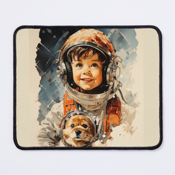 Item preview, Little astronaut boy and dog designed and sold by PetsArt.