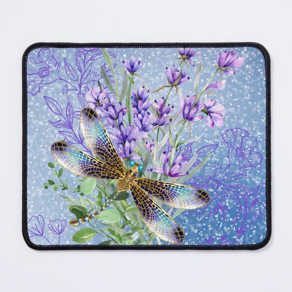 Item preview, Dragonfly with Purple Flowers designed and sold by tomorrowsart.