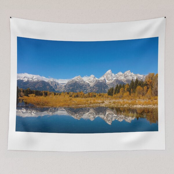 Item preview, Majestic Wyoming Teton Range Reflected In Water designed and sold by RocketshipRetro.