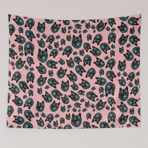 Item preview, Totem Romeo the wolf pattern in Pink designed and sold by belettelepink.