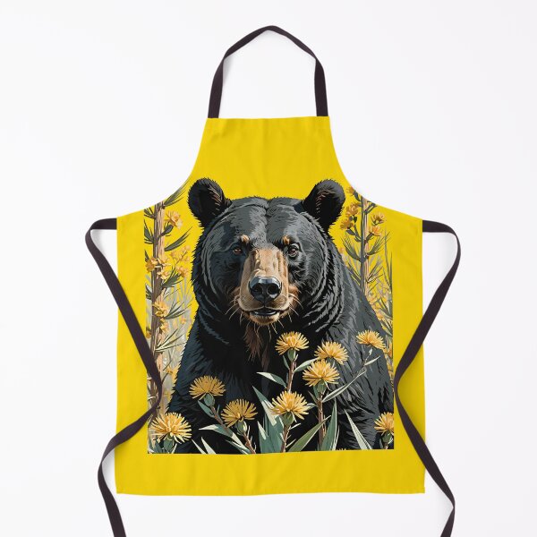 Item preview, Black Colored Bear Surrounded By Yucca flower New Mexico State 3 designed and sold by taiche.