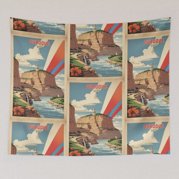 Item preview, Dubuque Iowa USA Vintage Travel Tourism  designed and sold by TravelersGems.