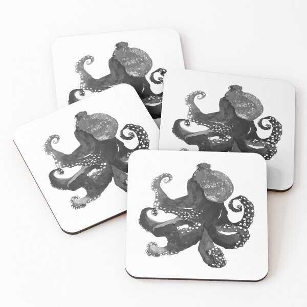 Item preview, Octopus illustration black white designed and sold by Myartspace.