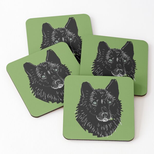 Item preview, Totem Romeo the wolf pattern in Green designed and sold by belettelepink.