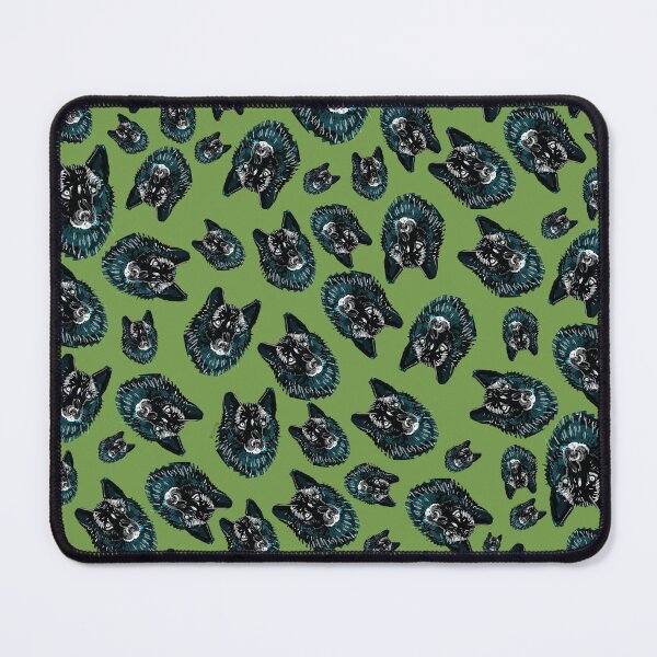 Item preview, Totem Romeo the wolf pattern in Green designed and sold by belettelepink.