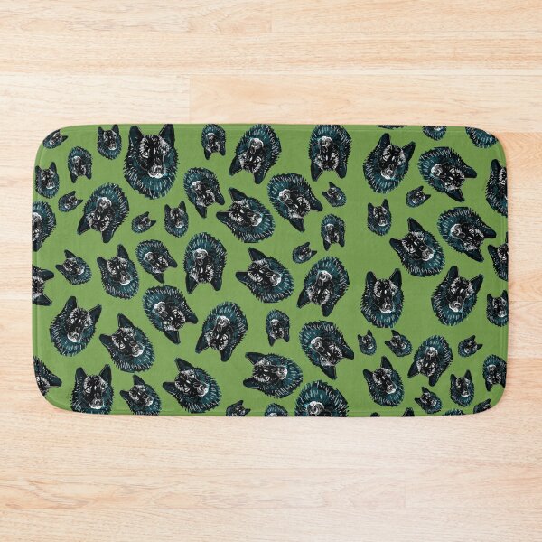 Item preview, Totem Romeo the wolf pattern in Green designed and sold by belettelepink.