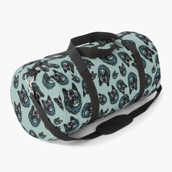 Item preview, Totem Romeo the wolf pattern in Ice Blue designed and sold by belettelepink.