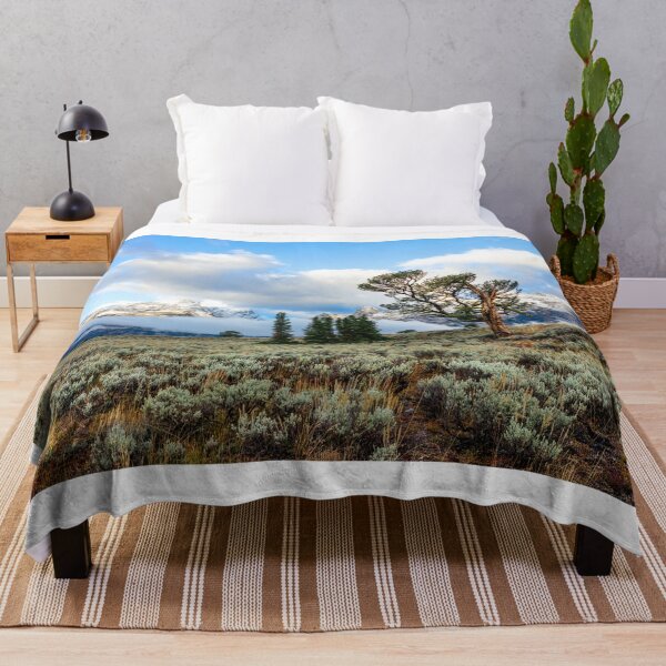 Item preview, Trees & Sagebrush Hills Teton Range Wyoming designed and sold by RocketshipRetro.