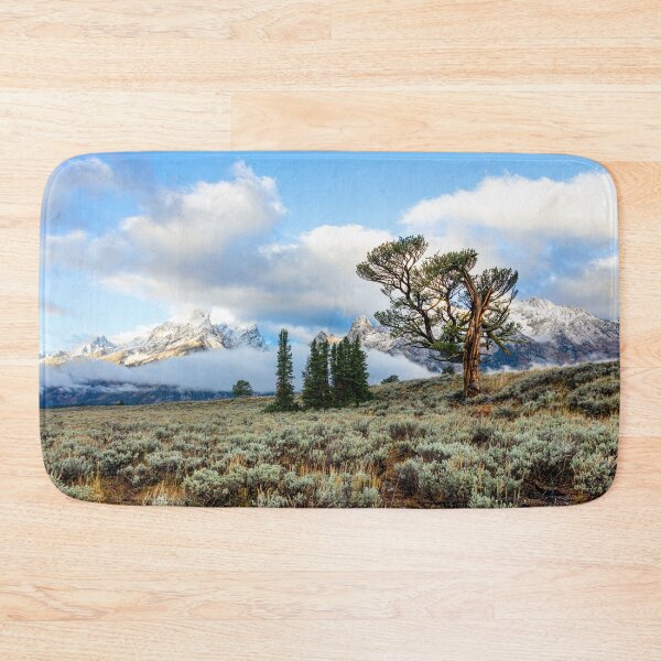 Item preview, Trees & Sagebrush Hills Teton Range Wyoming designed and sold by RocketshipRetro.