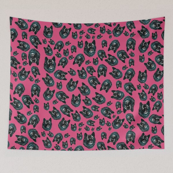 Item preview, Totem Romeo the wolf pattern in Magenta designed and sold by belettelepink.