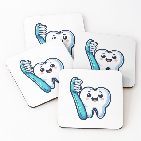 Item preview, Cute Tooth with Toothbrush Cartoon designed and sold by Akioos.