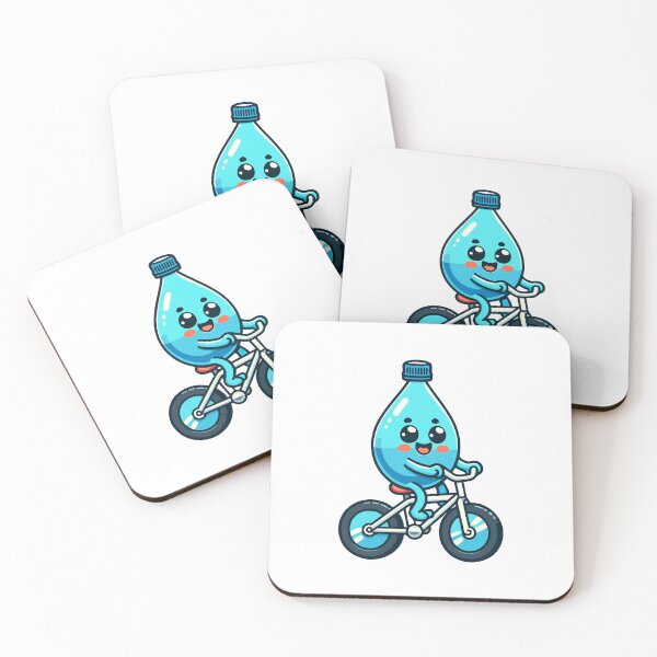 Item preview, Cute Water Bottle Cycling Cartoon designed and sold by Akioos.