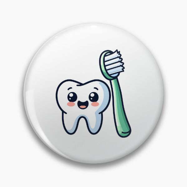 Item preview, Smiling Tooth with Green Toothbrush Cartoon designed and sold by Akioos.