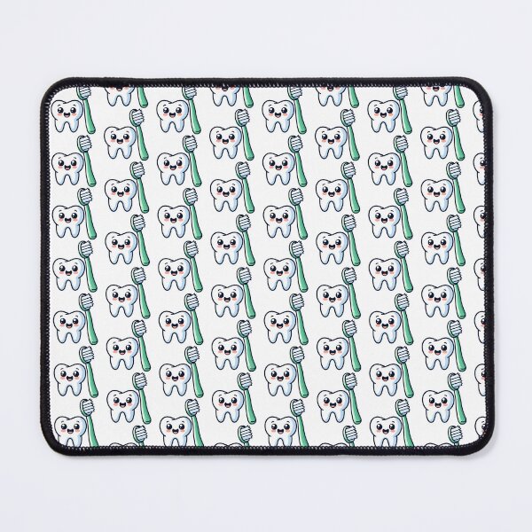 Item preview, Smiling Tooth with Green Toothbrush Cartoon designed and sold by Akioos.