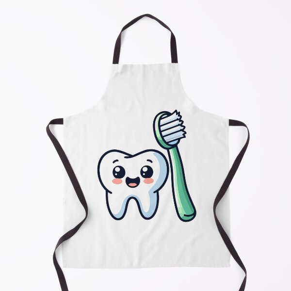 Item preview, Smiling Tooth with Green Toothbrush Cartoon designed and sold by Akioos.