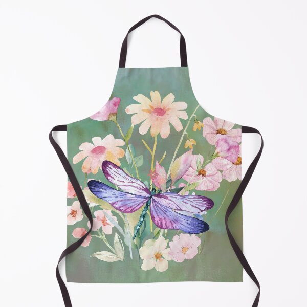 Artikelvorschau, Libelle mit Aquarellblumen entworfen und verkauft von tomorrowsart.