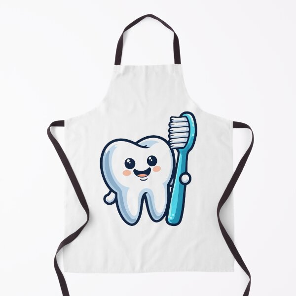Item preview, Happy Tooth with Blue Toothbrush Cartoon designed and sold by Akioos.