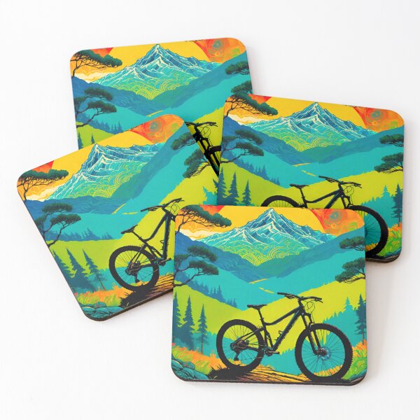 Item preview, Mountain Trails: Colorful MTB Adventure in Forest and Mountains designed and sold by GrizzlyCollective.