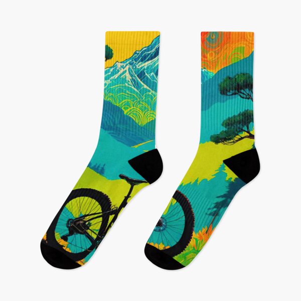Item preview, Mountain Trails: Colorful MTB Adventure in Forest and Mountains designed and sold by GrizzlyCollective.