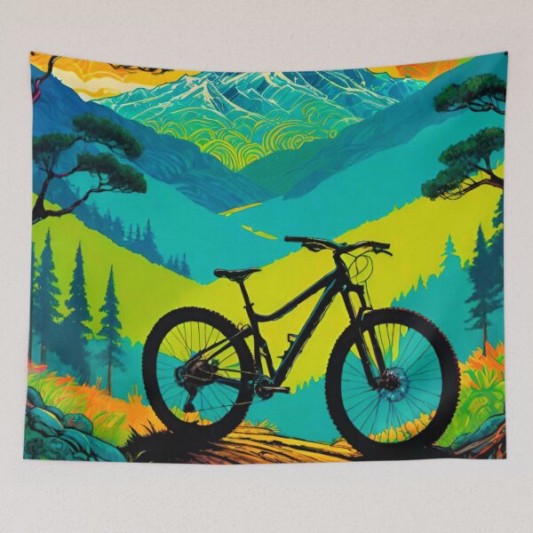 Item preview, Mountain Trails: Colorful MTB Adventure in Forest and Mountains designed and sold by GrizzlyCollective.