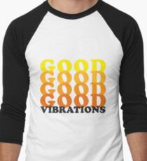 Gute Vibrationen - Retro Baseballshirt mit 3/4-Arm