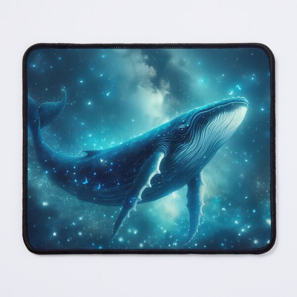 Item preview, whale swimming in the night sky designed and sold by naturalgarden.