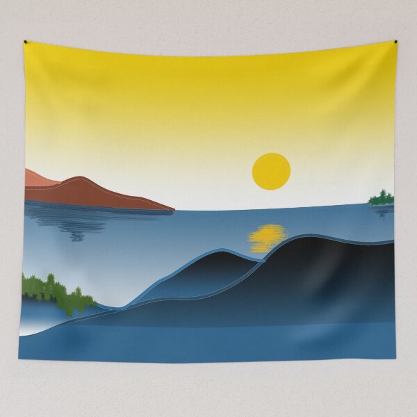 Item preview, Sunset (Retro Style Landscape Art) designed and sold by joeycastaneda.