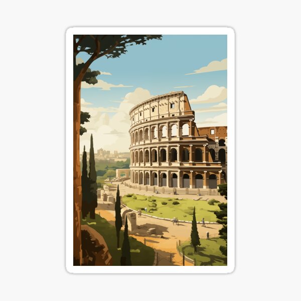 Item preview, Colosseum in Rome Italy Travel Poster designed and sold by peachypoppet.
