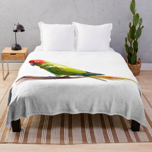 Item preview, Red Crowned Parrot in oils and metalic style designed and sold by DariyaDell.