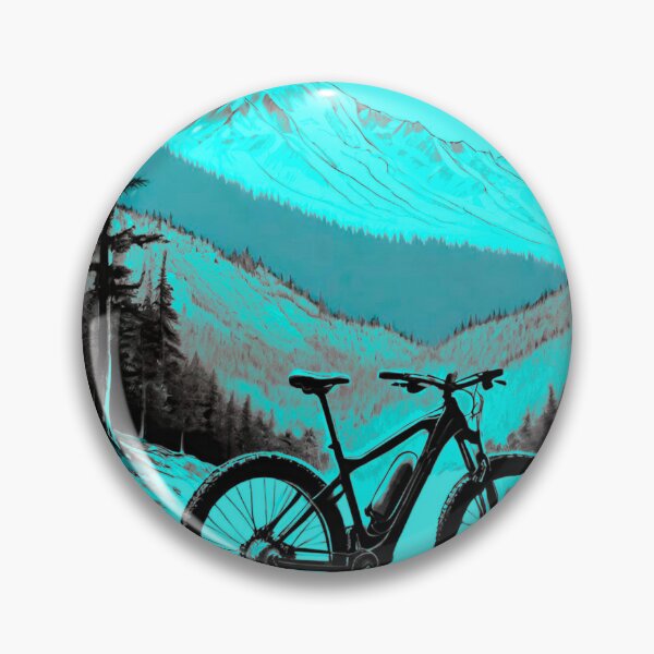 Item preview, Glacial Ride: MTB Adventure in Blue Icy Mountains designed and sold by GrizzlyCollective.