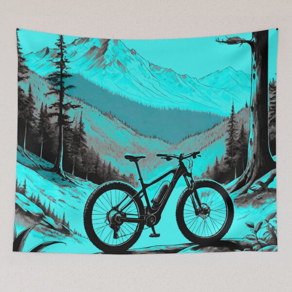 Item preview, Glacial Ride: MTB Adventure in Blue Icy Mountains designed and sold by GrizzlyCollective.