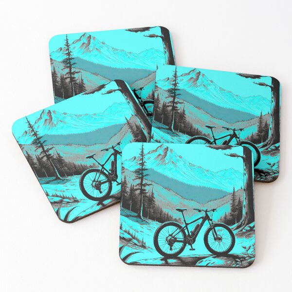 Item preview, Glacial Ride: MTB Adventure in Blue Icy Mountains designed and sold by GrizzlyCollective.