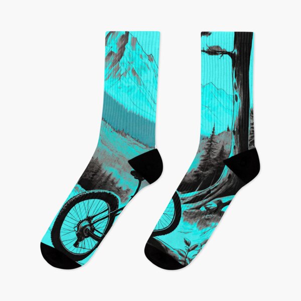 Item preview, Glacial Ride: MTB Adventure in Blue Icy Mountains designed and sold by GrizzlyCollective.
