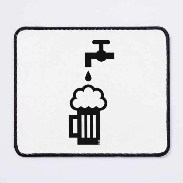 Item preview, Beer Mug With Tap (Keg Beer / Draft Beer / Draught Beer / Black) designed and sold by MrFaulbaum.