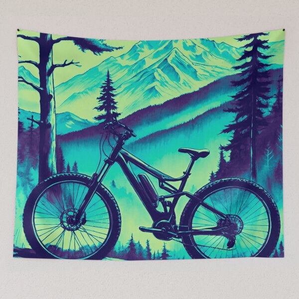 Item preview, Frosty Ascent: Winter MTB Ride on the Mountainside designed and sold by GrizzlyCollective.