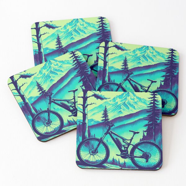 Item preview, Frosty Ascent: Winter MTB Ride on the Mountainside designed and sold by GrizzlyCollective.