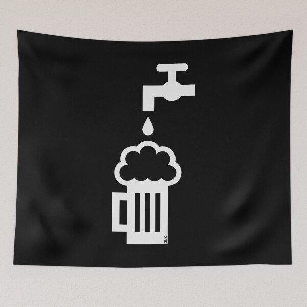Item preview, Beer Mug With Tap (Keg Beer / Draft Beer / Draught Beer / White) designed and sold by MrFaulbaum.