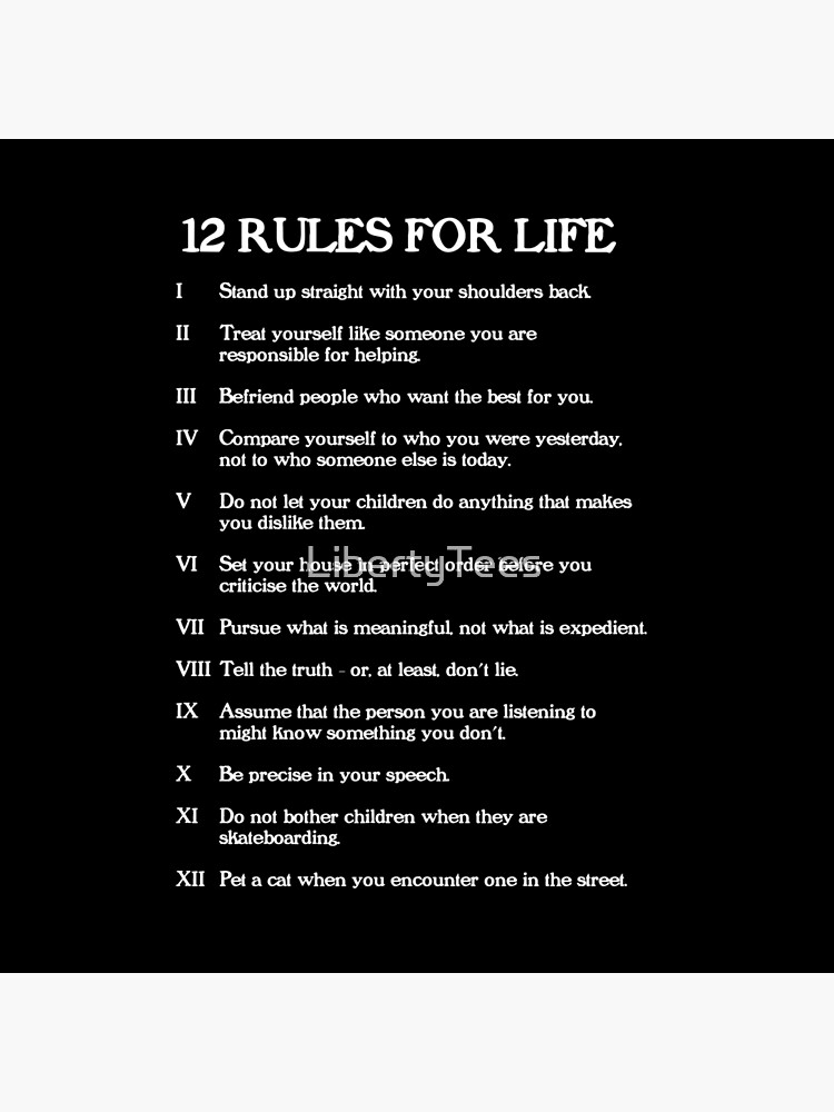 12 rules for - Jordan Peterson" Tote Bag by LibertyTees | Redbubble