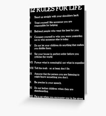 12 rules for life Greeting Card