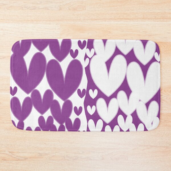 Item preview, Purple Hearts, Cute and Funky Heart Design, Purple and White Hearts designed and sold by mamahellfire31.