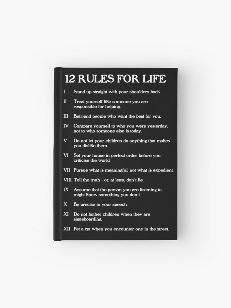 pakke ilt en anden 12 rules for life - Jordan Peterson" Hardcover Journal by LibertyTees |  Redbubble
