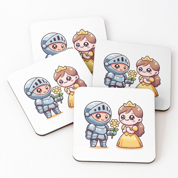 Item preview, Adorable Knight and Princess - Kawaii Medieval Romance designed and sold by Akioos.