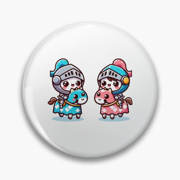 Item preview, Adorable Kawaii Knights - Cute Jousting Duo designed and sold by Akioos.