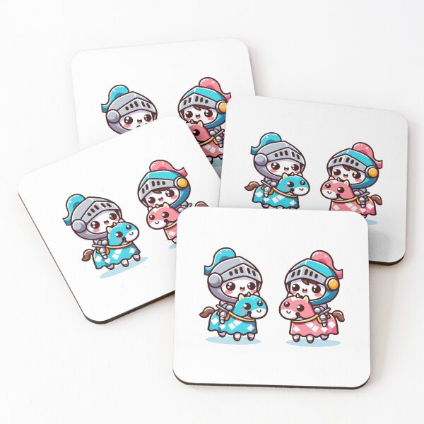 Item preview, Adorable Kawaii Knights - Cute Jousting Duo designed and sold by Akioos.