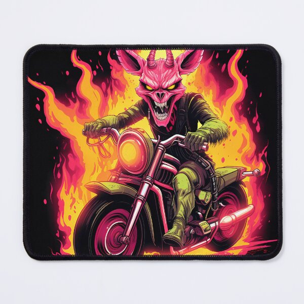 Item preview, "Neon Evil Biker: Gang in Flames" designed and sold by Art-Vortex-fr.