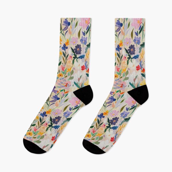 Item preview, Colorful Spring Flower Meadow - Lively Botanical Art designed and sold by my-moody-place.